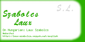 szabolcs laux business card